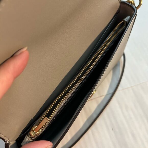 Coach Wyn Gray Leather Crossbody Bag with Matching Cardholder Insert Set - Picture 6 of 15